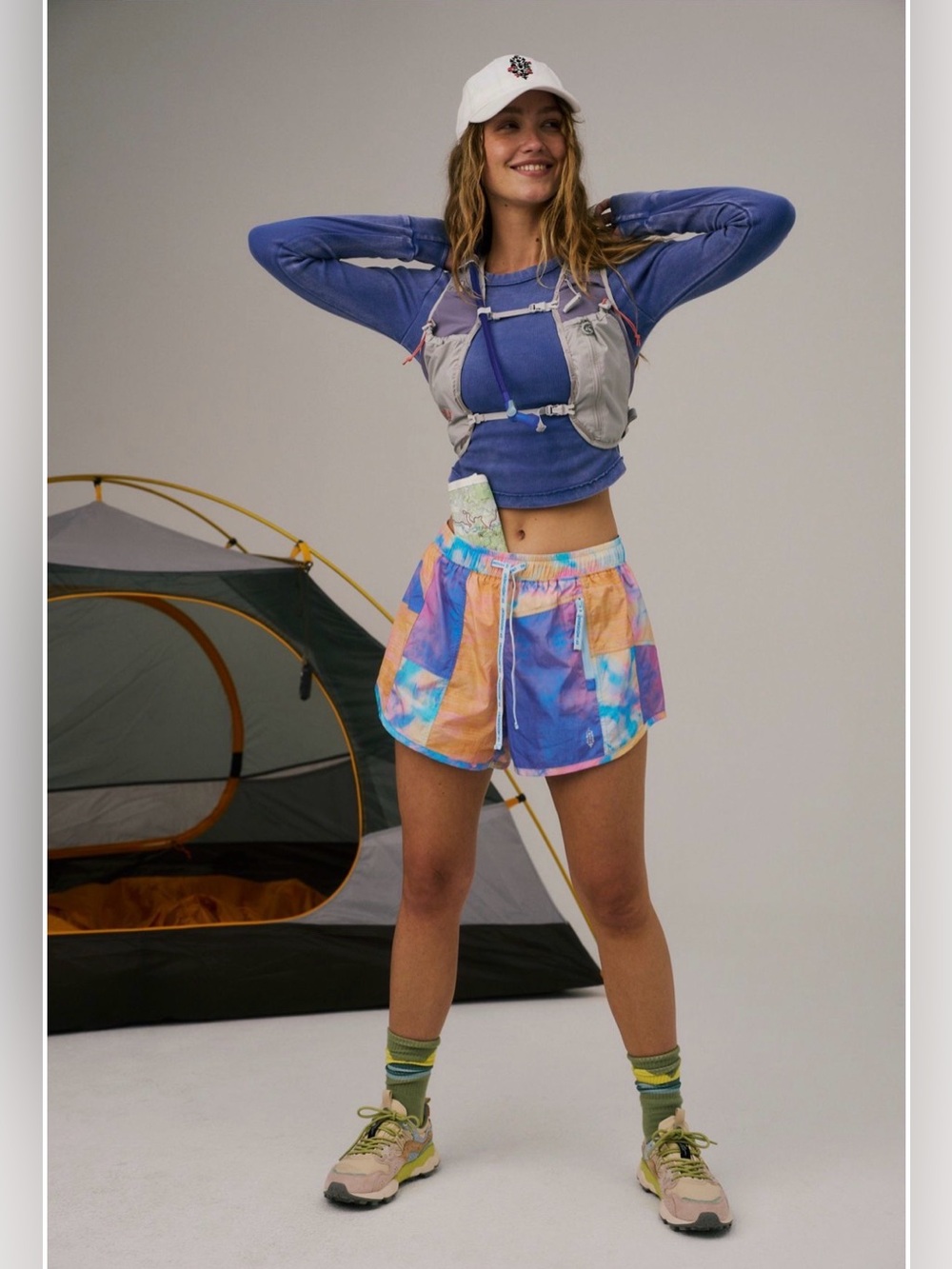 NWT Free People FP Movement Glow and Gather Shorts Radiant Combo